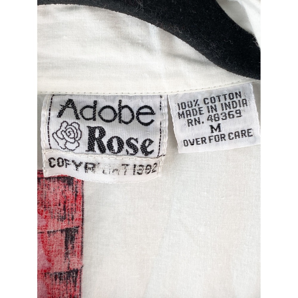 Vintage Adobe Rose Button Up Shirt M Barrel Racing Retro Cowgirl Rodeo Western - Picture 6 of 8